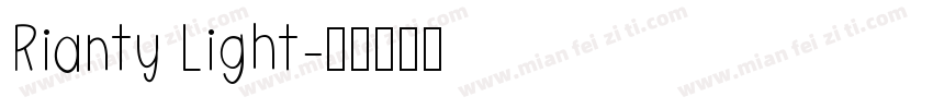 Rianty Light字体转换